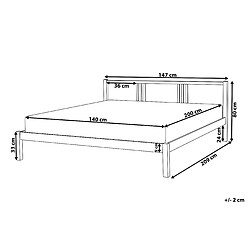 Avis Beliani Lit double en bois clair 140 x 200 cm VANNES