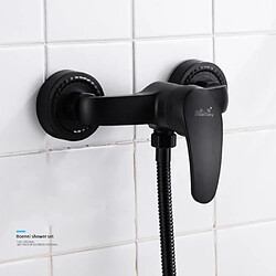 Acheter iDeko® Robinet de douche salle de bain mural avec pommeau de douche 3 modèle de pluie en laiton céramique Noir