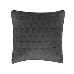 Beliani Coussin LALAM Coton 45 x 45 cm Unicolore Gaufré Gris