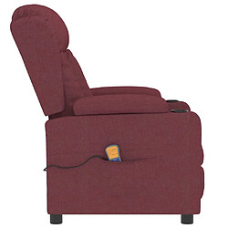 Avis vidaXL Fauteuil de massage Rouge bordeaux Tissu