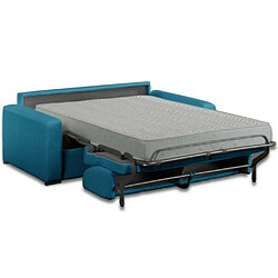 Avis Inside 75 Canapé MASTER express matelas 18 cm sommier lattes RENATONISI XXL 180 cm tweed bleu