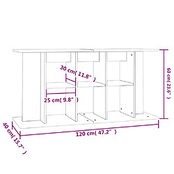 vidaXL Support d'aquarium chêne marron 120x40x60 cm bois d'ingénierie pas cher