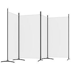 Acheter vidaXL Cloison de séparation 4 panneaux Blanc 346x180 cm Tissu