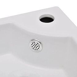 Acheter vidaXL Lavabo avec trou de trop-plein 45x32x12,5 cm Blanc