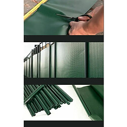 Toilinux Brise Vue Occultant Clôture en PVC 450 g/m² - 70 m x 19 cm - 70 clips de montage - Vert