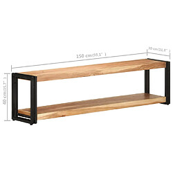 vidaXL Meuble TV 150x30x40 cm Bois d'acacia massif pas cher