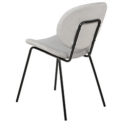 Beliani Chaise de salle à manger Set de 2 Gris clair LUANA pas cher