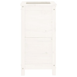 Acheter Maison Chic Jardinière,Bac à fleurs - pot de fleur blanc 40x40x78 cm bois massif de pin -GKD33766