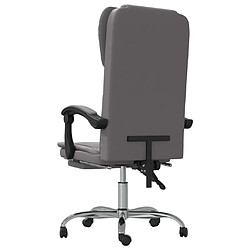 Acheter vidaXL Fauteuil inclinable de bureau Gris Similicuir