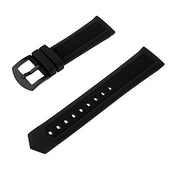 bracelet en caoutchouc de silicone noir remplacement de sport bracelet de 19mm noir pas cher