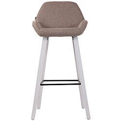 Non Tabouret de bar Newnan tissu 4 pieds structure blanc (chêne)