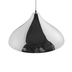 Beliani Lampe suspension ISKAR Métal Argenté pas cher