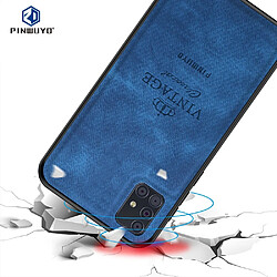 Coque en TPU + PU hybride bleu pour votre Samsung Galaxy A51