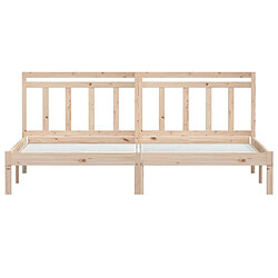 Acheter Maison Chic Lit adulte - Lit simple Cadre de lit,Structure du lit Contemporain Bois de pin massif 200x200 cm -MN17844