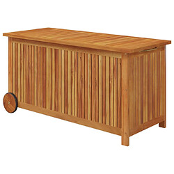 vidaXL Boîte de rangement de jardin avec roues 113x50x58cm Bois acacia