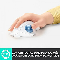 Souris Ergonomique - Sans fil - LOGITECH -ERGO M575 - Trackball - Blanc