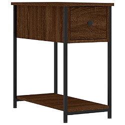 vidaXL Table de chevet chêne marron 30x60x60 cm bois d'ingénierie