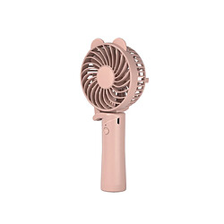 Mini Refroidisseur d'air de Ventilateur de Refroidissement USB Rechargeable de Bureau Pliable Portatif - Rose