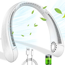 Ventilateur de Cou Suspendu Rechargeable Portable Ventilateur Mains Libres Sans Lame 3 Vitesses