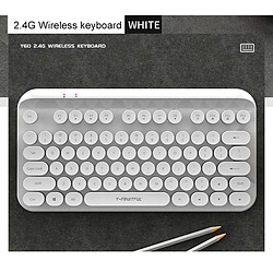 Acheter Mini Clavier Bluetooth Sans Fil Multifonction Portable 2.4G pour Ordinateur Portable Blanc