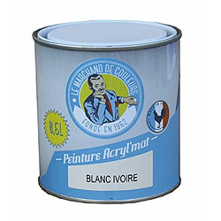 Peinture acrylique - Murs et plafonds - Mat - Blanc Ivoire - 0.5 L - ONIP