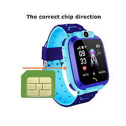 Universal Q12 Smartwatch pour enfants SOS Mobile Watch Smartwatch avec carte SIM Photos Imperméable IP67 Cadeau pour enfants IOS Z5S | Smartwatch (Bleu)