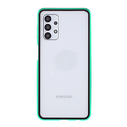 Coque en métal Cadre d'adsorption magnétique vert pour votre Samsung Galaxy A32 5G