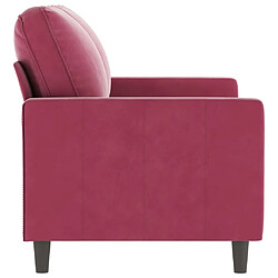 Acheter Maison Chic Canapé à 2 places,Sofa de Salon,Canapé droit Rouge bordeaux 120 cm Velours -GKD797177