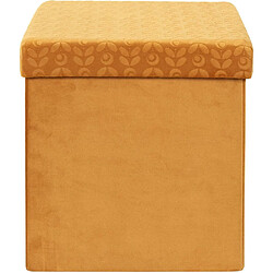 Acheter The Home Deco Factory Pouf coffre pliable en velours Rétro moutarde.