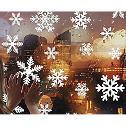 10pcs Décorations de Noël Snowflake Sticker Sticker Sticker Verre Sticker Noël Sticker Snowflake Sticker