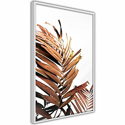 Paris Prix Affiche Murale Encadrée Copper Palm 40 x 60 cm Blanc