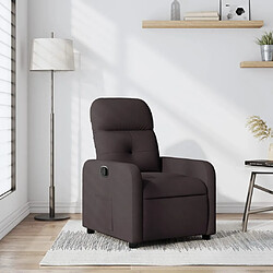 vidaXL Fauteuil inclinable Marron foncé Tissu