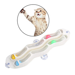 Pet Chat Jouets Balle Interactive Jouet Chat Fenêtre Ventouse Piste Balle Bleu