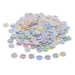 200pcs 12mm Bouteilles En Résine 2 Trous Boutons Décoratifs Couture Artisanat Bonhomme De Neige