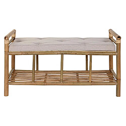 Pegane Banquette en bambou coloris naturel - longueur 100 x Profondeur 44 x hauteur 55 cm