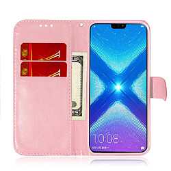 Acheter Wewoo Housse Coque Pour Huawei Honor 8X Couleur unie Boucle magnétique colorée Flip horizontal en cuir PU avec support et fentes cartes et portefeuille et lanière rose