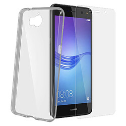 Avizar Pack Protection Huawei Y6 2017 Coque transparente + film verre trempé