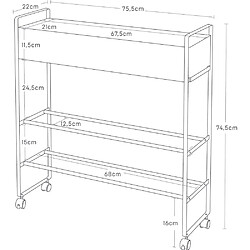 Avis Yamazaki Etagère à chaussures en métal avec roulettes Tower.