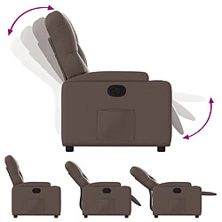 Avis vidaXL Fauteuil inclinable Marron Similicuir