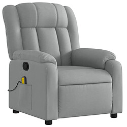 Avis Maison Chic Fauteuil Relax pour salon, Fauteuil de massage inclinable Gris clair Tissu -GKD54899