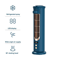 Universal Mise à niveau du ventilateur de refroidissement d'air, du ventilateur de climatisation portable de bureau USB, de l'écran numérique LED, du ventilateur de refroidissement multifonction rechargeable | Ventilateur (bleu ciel)