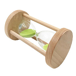 Sablier en bois rond cadre sablier pour enfants cadeau Home Decor vert 6min