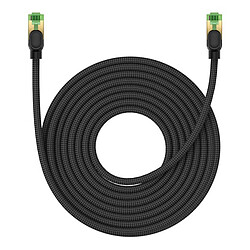 Braided network cable cat.8 Baseus Ethernet RJ45, 40Gbps, 10m (black)