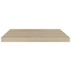 Avis Maison Chic Lot de 2 Étagères murales,Étagère Rangement flottate chêne 60x23,5x3,8 cm MDF -MN68819