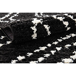 Hadorn Tapis shaggy 305x80 noir Frauenfeld Vaiana pas cher