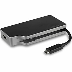 StarTech.com Adaptateur multiport AV numérique USB-C - VGA / DVI / HDMI / mDP - PD 95 W - Câble intégré - Gris sidéral (CDPVDHMDPDP)