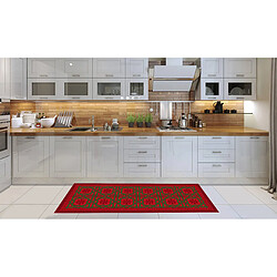 Alter Chemin de cuisine, 100% Made in Italy, Tapis antitache avec impression numérique, Tapis antidérapant et lavable, Modèle de Noël - Carmelo, 140x52 cm