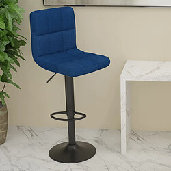 vidaXL Tabouret de bar Bleu Tissu