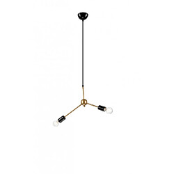 Lumière Suspension Alessia Acier Or 2 ampoules 96cm