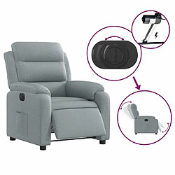 Maison Chic Fauteuil Relax pour salon, Fauteuil inclinable électrique Gris clair Tissu -GKD37525 pas cher